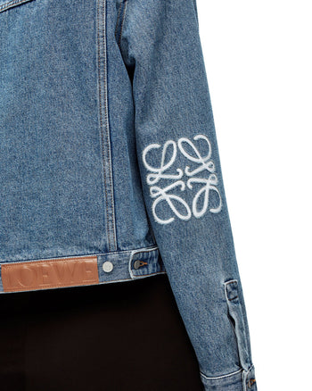 Loewe Anagram Jacket In Denim Mid Blue Denim