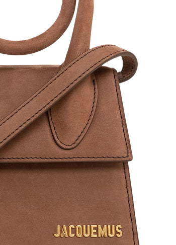 Jacquemus Le Chiquito Noeud Suede Brown