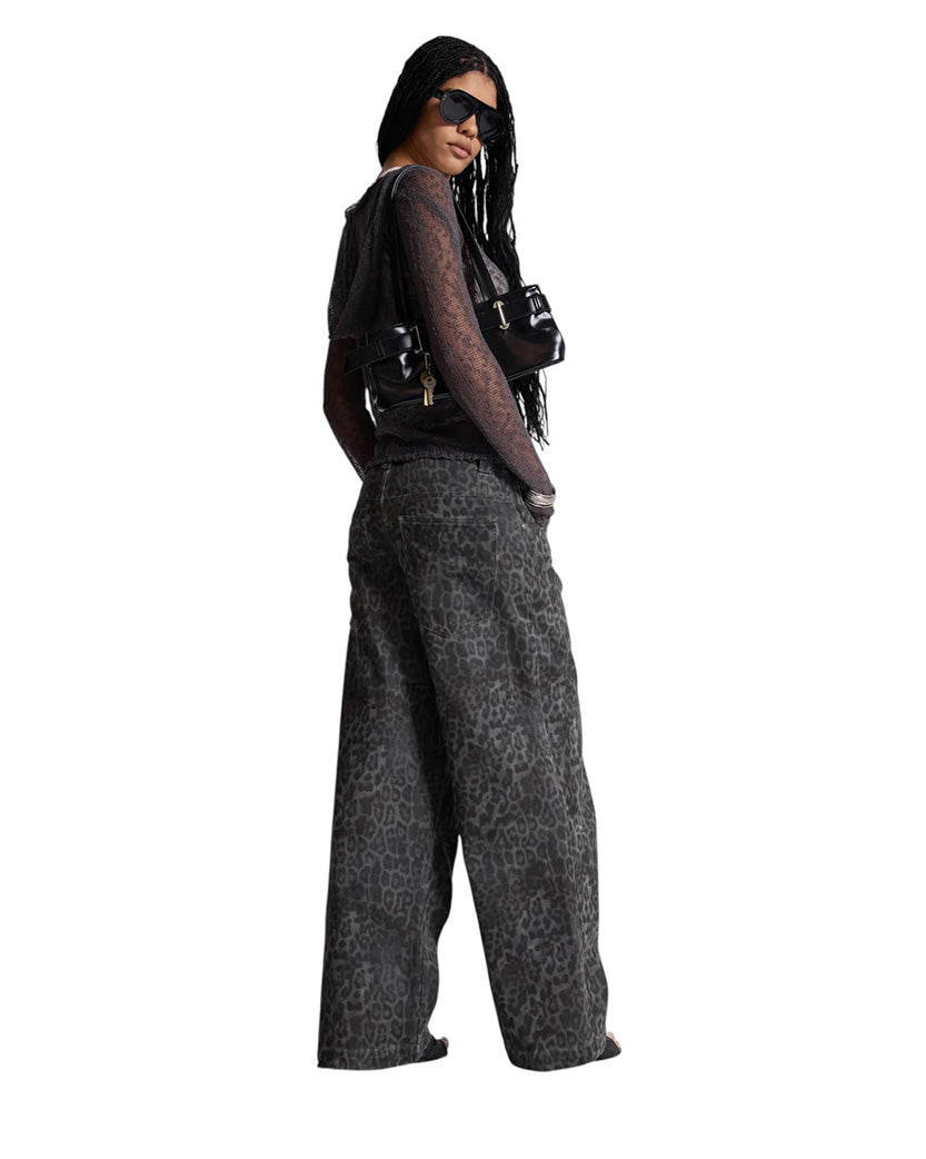 Джинси Jaded London Leopard Fade Colossus Jeans Charcoal | SSTORIES