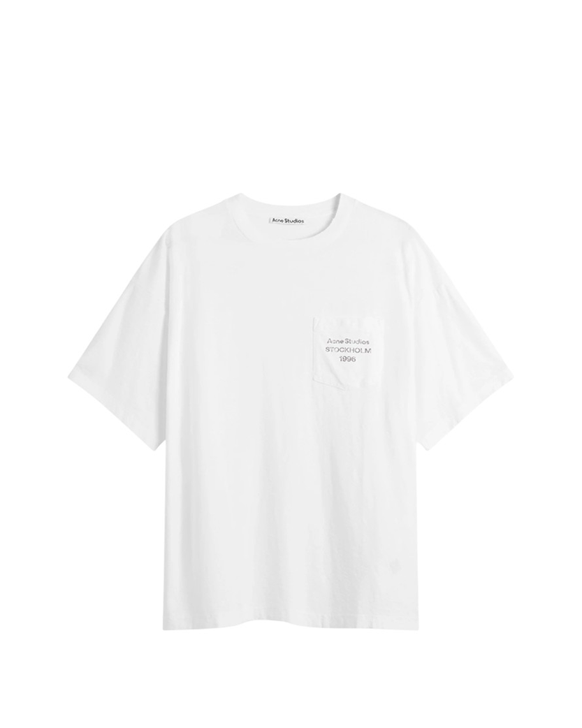 Acne Studios Exford Logo Pocket T-Shirt White