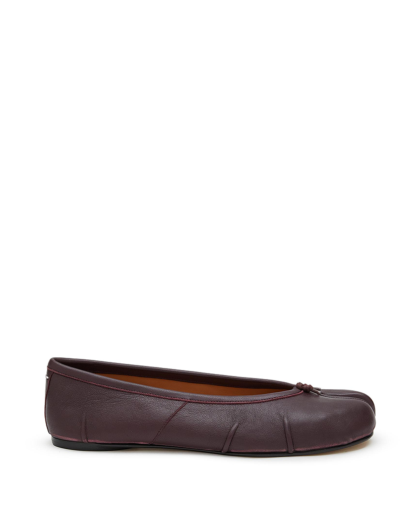 Maison Margiela Tabi Ballet Flats Burgundy