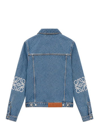 Loewe Anagram Jacket In Denim Mid Blue Denim