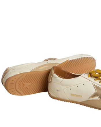 Golden Goose True-Star in White Nappa Leather with Gold Star