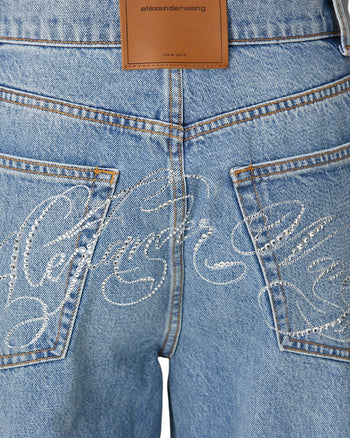 Alexander Wang Rhinestone Embellishment Jeans Blue