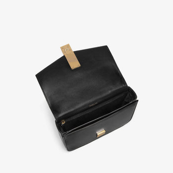 DeMellier Vancouver Leather Shoulder Bag Black