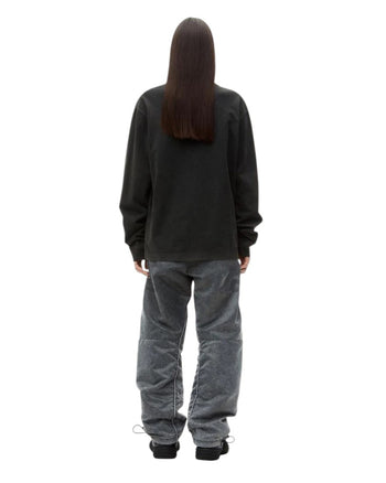 Alexander Wang Long-Sleeve Tee In Acid Wash Jersey
