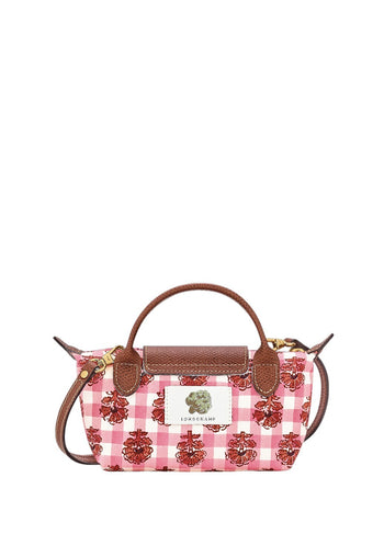 Longchamp Le Pliage Original Pouch With Handle Canvas Blush
