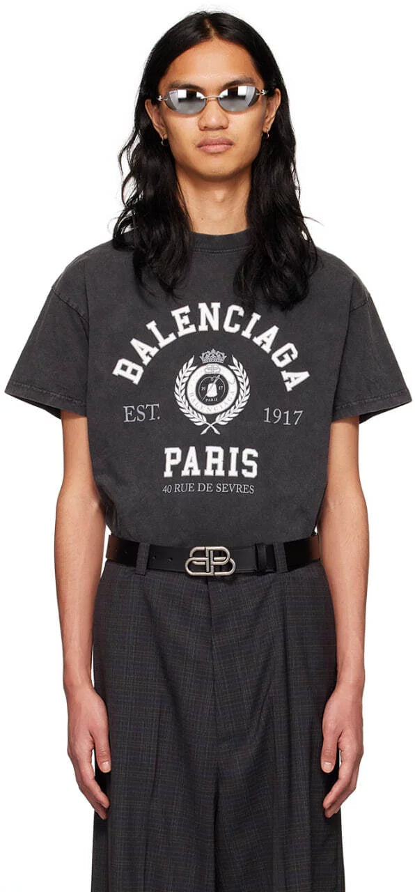 Balenciaga College 1917 T-Shirt Black