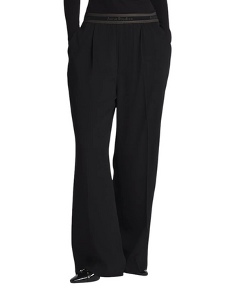 Acne Studios Logo Tape Trousers Black