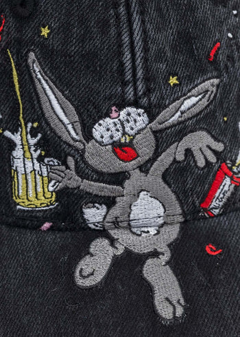 Martine Rose Bunny Cap Washed Black
