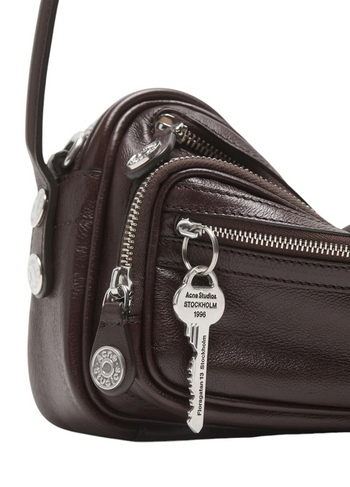 Acne Studios Camero Party Shoulder Bag Chocolate Brown