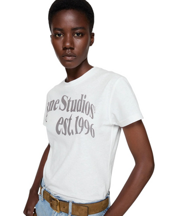 Acne Studios Fitted Graphic T-Shirt Off White