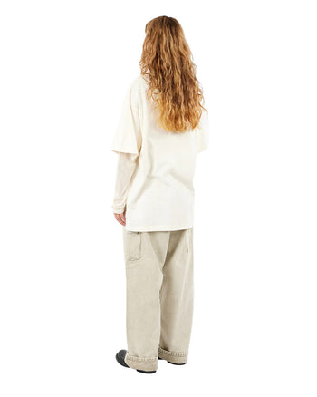 Acne Studios Layered Stockholm Paris Print T-Shirt Off White