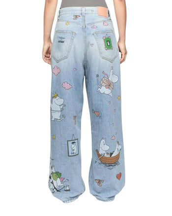 Acne Studios x Moomin Super Baggy Fit Jeans Blue