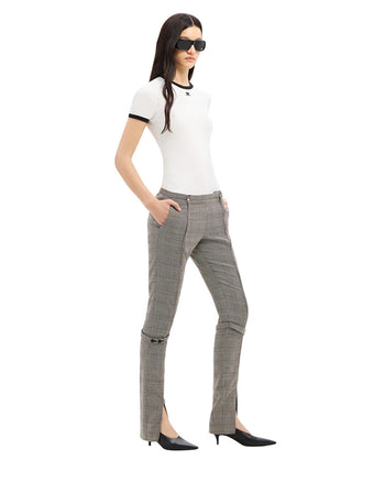 Courreges Contrast Cotton T-shirt White