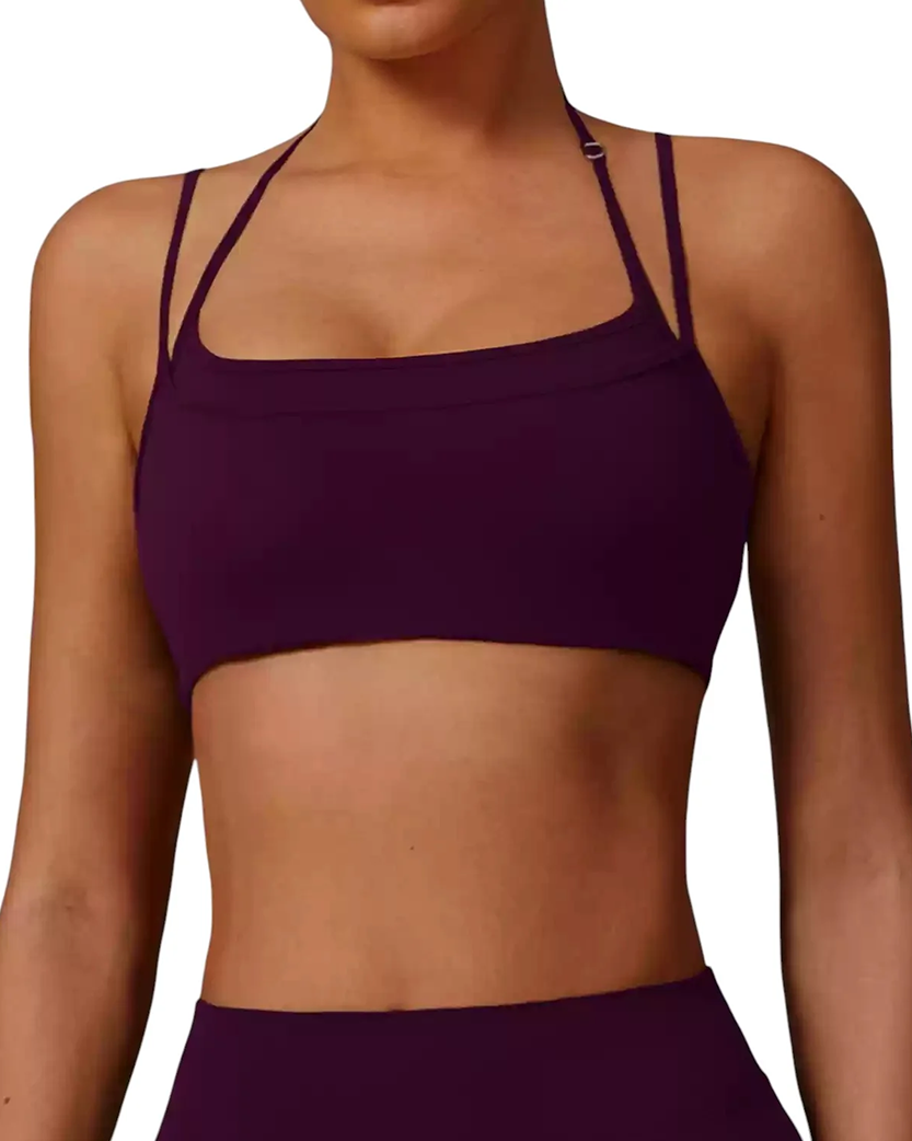 Alo Yoga Fitness Top Bra Purple