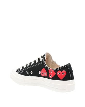 Converse x Comme Des Garcons Play Red Multi Hearts Low Top Black