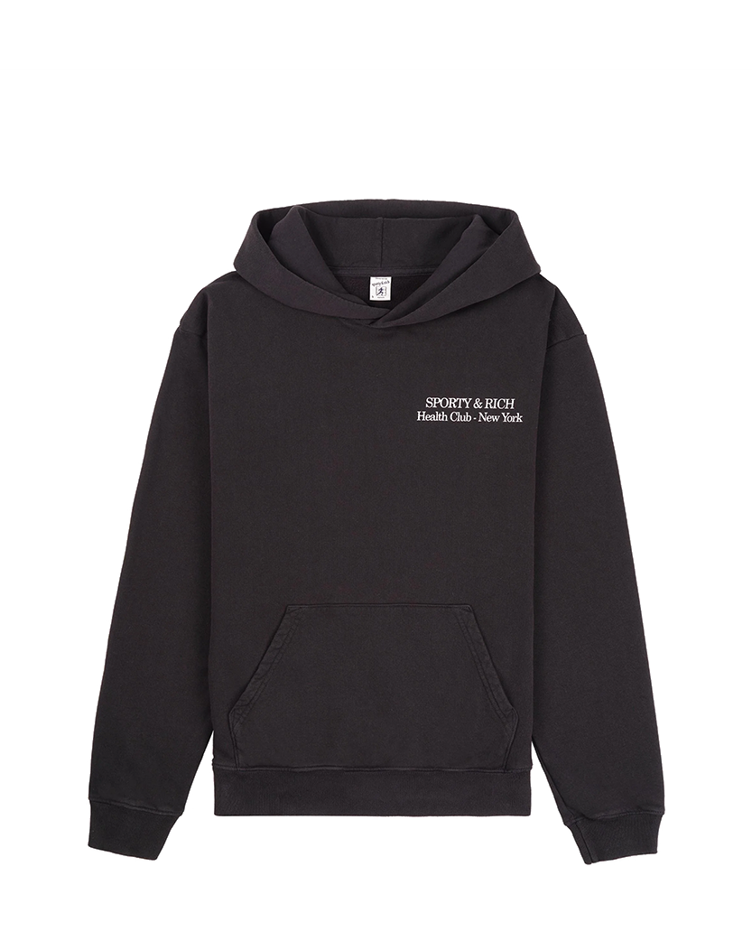 Sporty & Rich New Drink More Water Hoodie Black