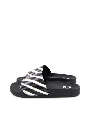 Off-White Spray Stripes Sliders Black/White