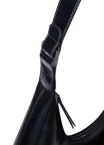 By Far Amber Semi Patent Leather Black