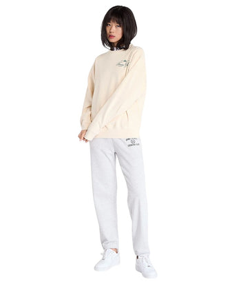 Sporty & Rich Fitness World Printed Cotton-Jersey Sweatshirt Cream