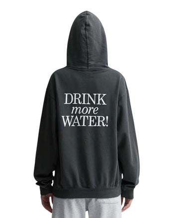 Sporty & Rich New Drink More Water Hoodie Black