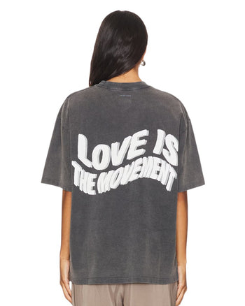 Anine Bing Kent Love T-shirt Washed Black