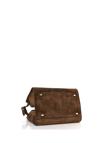 The Row Soft Margaux 10 Bag in Suede Mocha