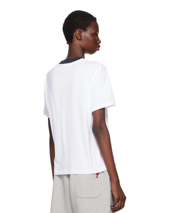 AMI Paris College Logo T-Shirt White