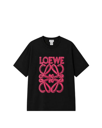 Loewe Neon Anagram Cotton T-Shirt Black