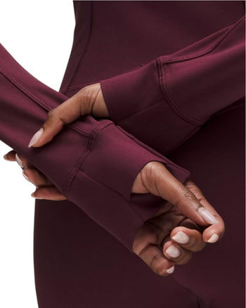 Lululemon Define Cropped Jacket Nulu Burgundy Bay/Gold
