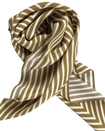 Toteme Signature Monogram Silk scarf Brown