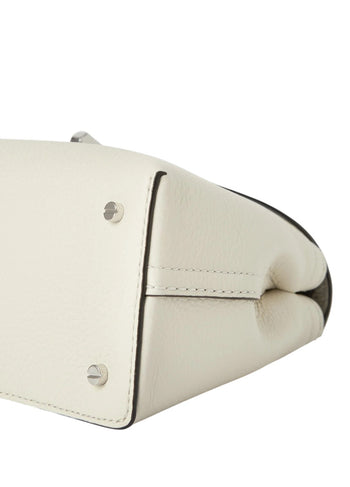 Toteme T-Lock Clutch Grain Leather Milk