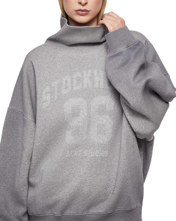 Acne Studios Oversized Turtleneck Sweatshirt Grey