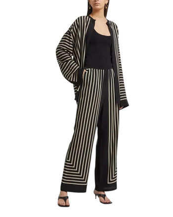 Toteme Monogram Silk Slacks Black