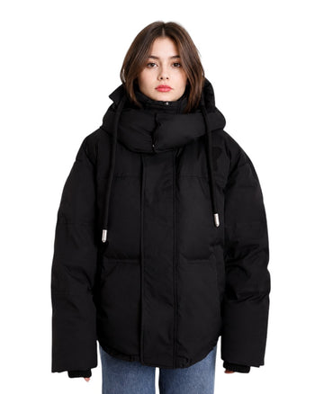 AMI Paris Ami de Coeur-Patch Padded Jacket Black