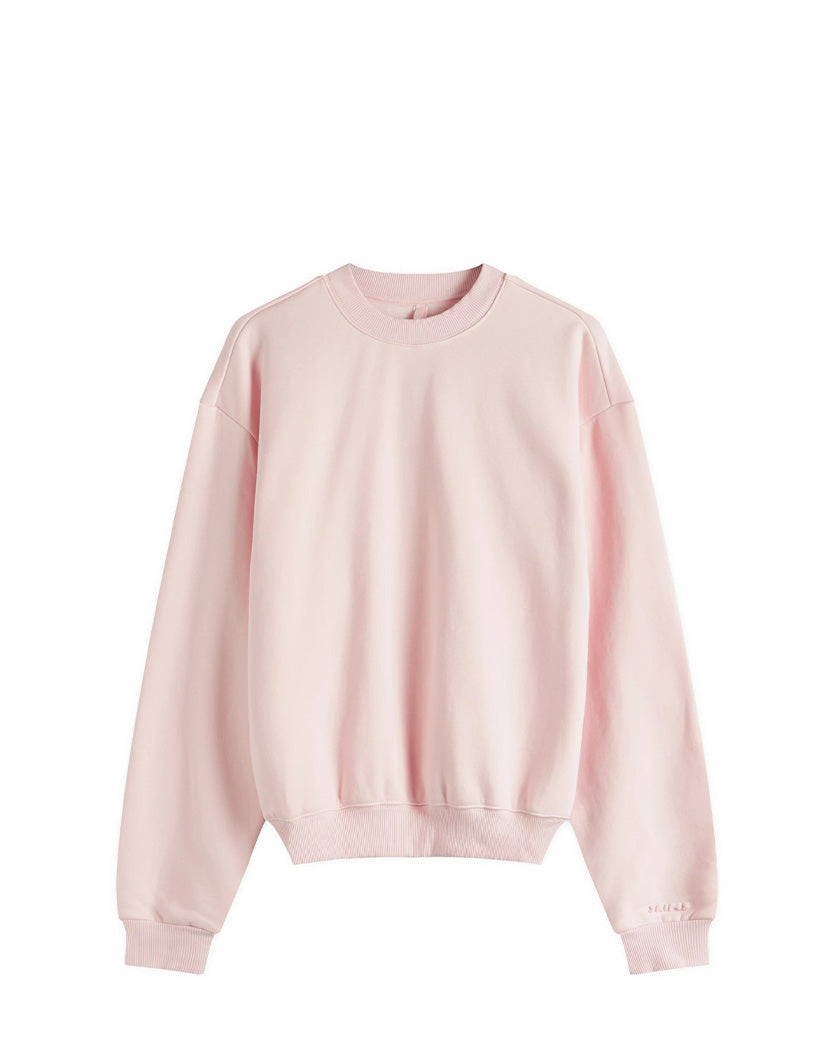 Skims Cotton Fleece Classic Sweatshirt Barely Pink