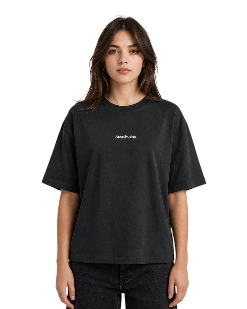 Acne Studios Logo cotton jersey T-shirt Black