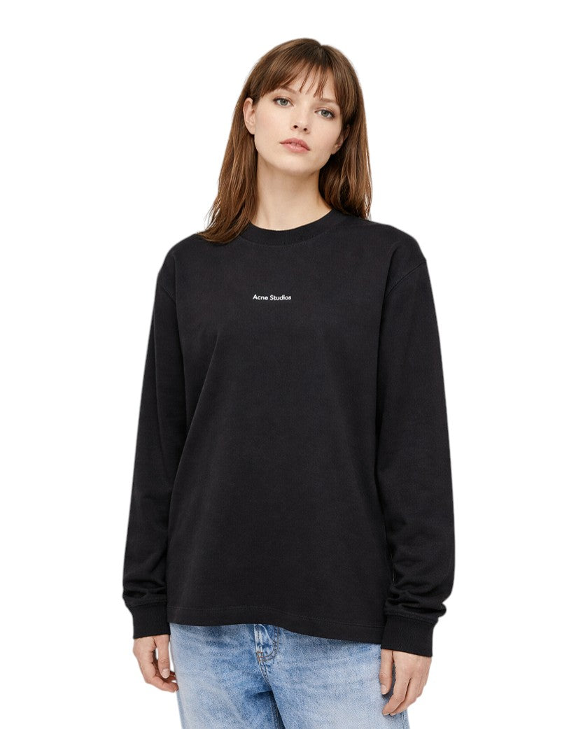 Acne Studios Erwin Long Sleeve Stamp Tee Black