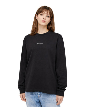 Acne Studios Erwin Long Sleeve Stamp Tee Black