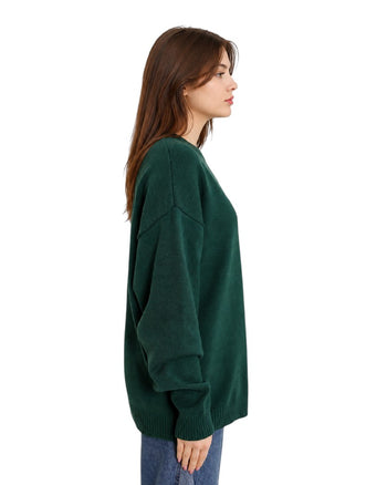 AMI Paris Ami De Coeur Oversize Sweater Green
