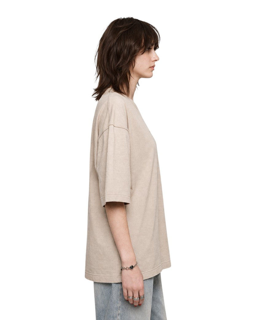 Acne Studios Logo cotton jersey T-shirt Oyster Grey
