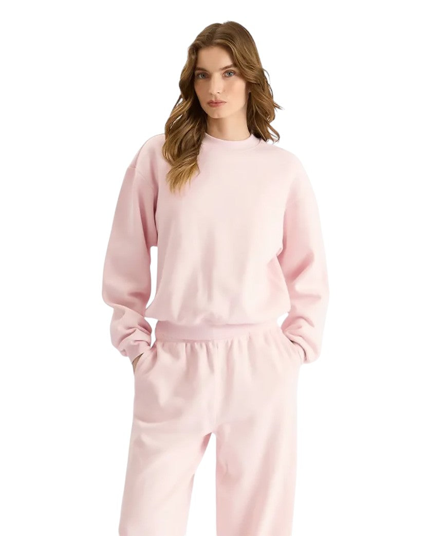 Skims Cotton Fleece Classic Sweatshirt Barely Pink