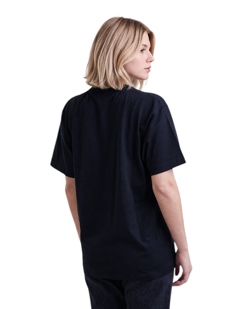 Acne Studios T-Shirt With Ellison Face Patch Navy