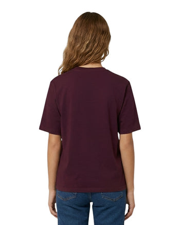 AMI Paris Ami De Coeur White Heart T-Shirt Burgundy