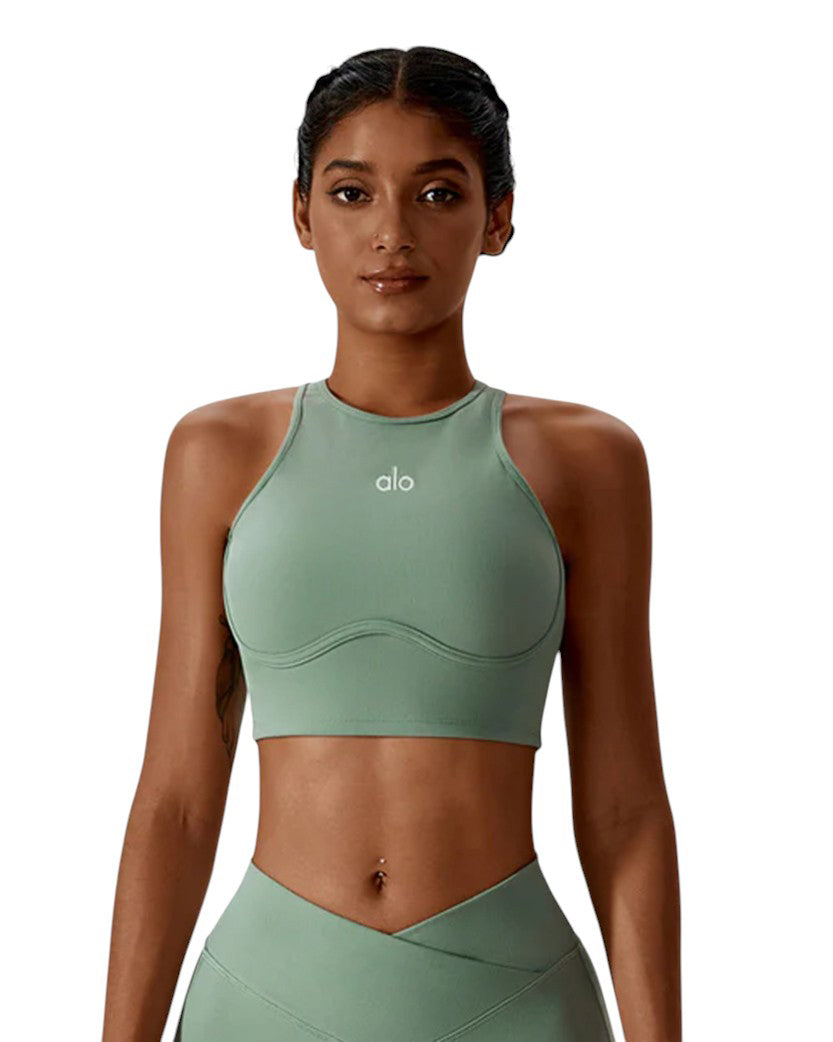 Alo Yoga Fitness Top Green 833341-GN
