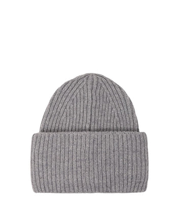Acne Studios Rib knit beanie hat dark grey
