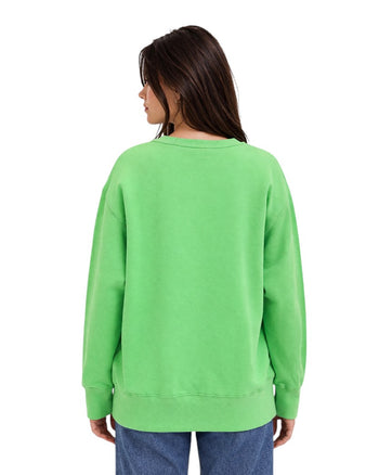 Acne Studios Face Patch Crewneck Sweatshirt Green