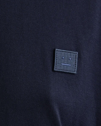 Acne Studios T-Shirt With Ellison Face Patch Navy