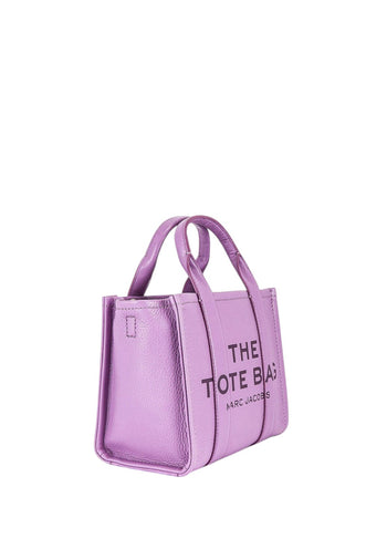 Marc Jacobs Leather Mini Tote Bag Purple